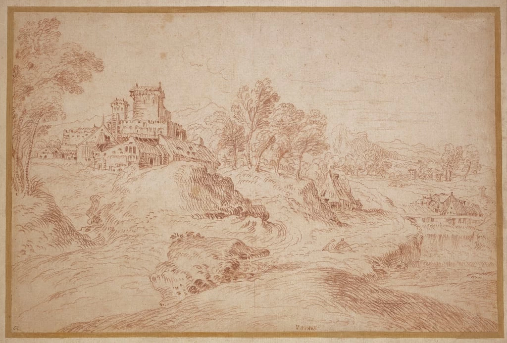 Studio di Paesaggio con castello - The Art Institute of Chicago